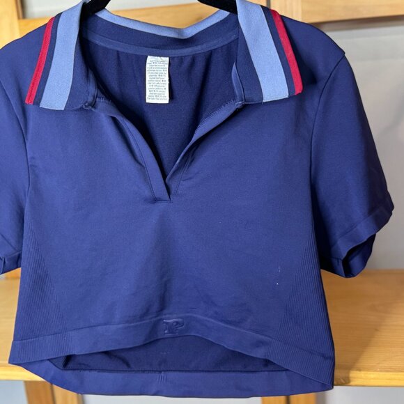 PINK Victoria's Secret Navy crop top women’s XL - Picture 3 of 11